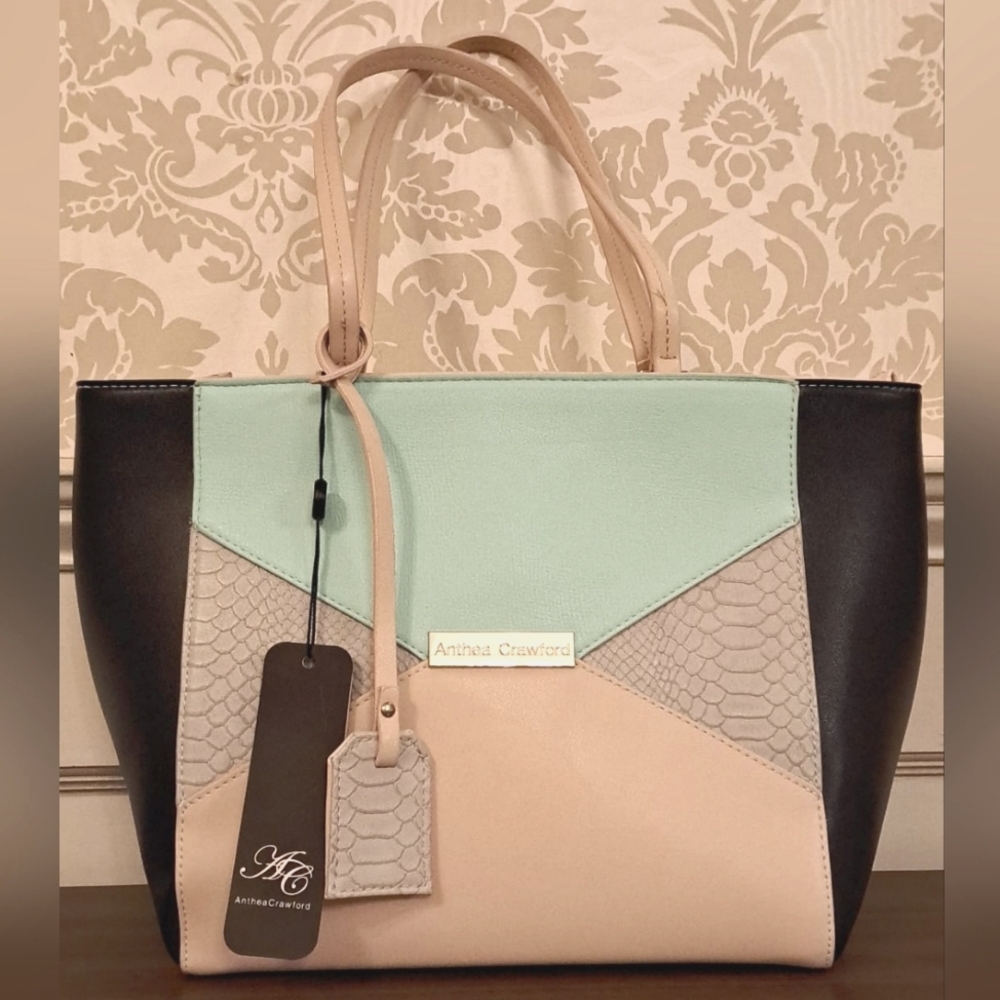 Anthea Crawford color block designer bag